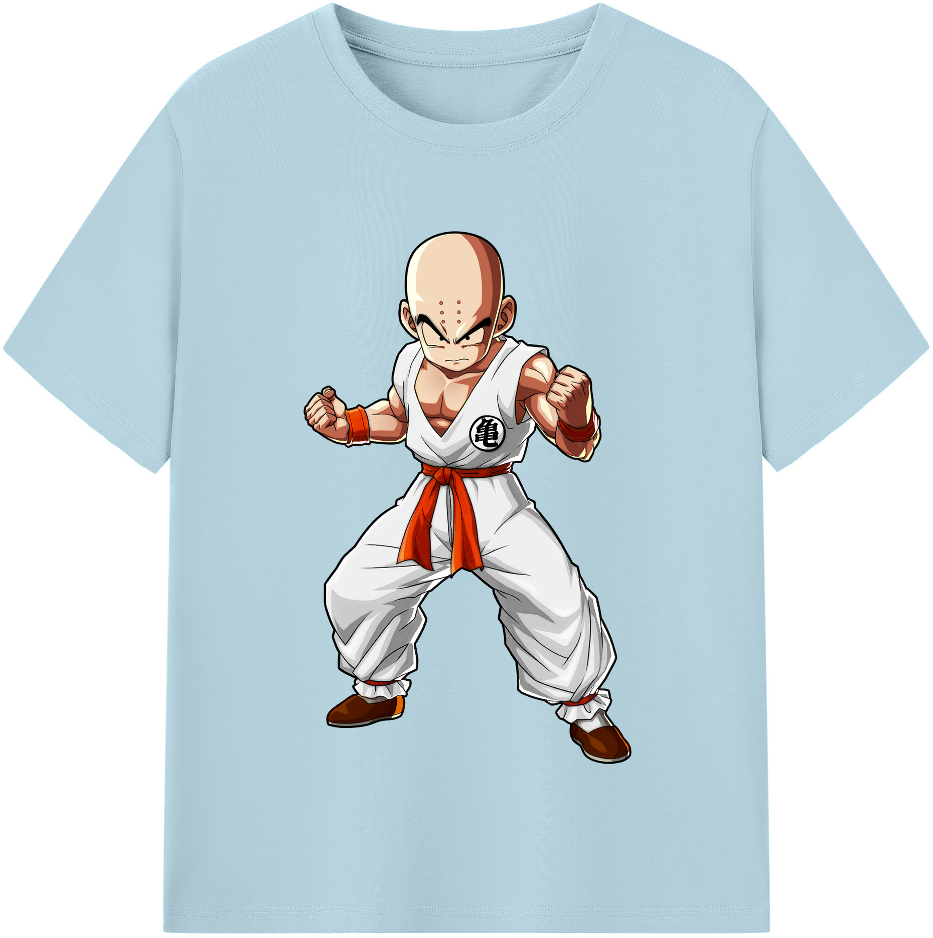 （画像用） ドラゴンボール クリリン DRAGON BALL krillin 綿100％半袖Tシャツ（フロントプリント）